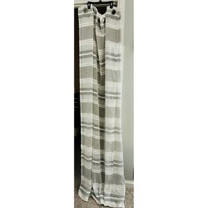 At Home Gray White Stripe Grommet Top Window Curtain 2 Panels 50x82‎